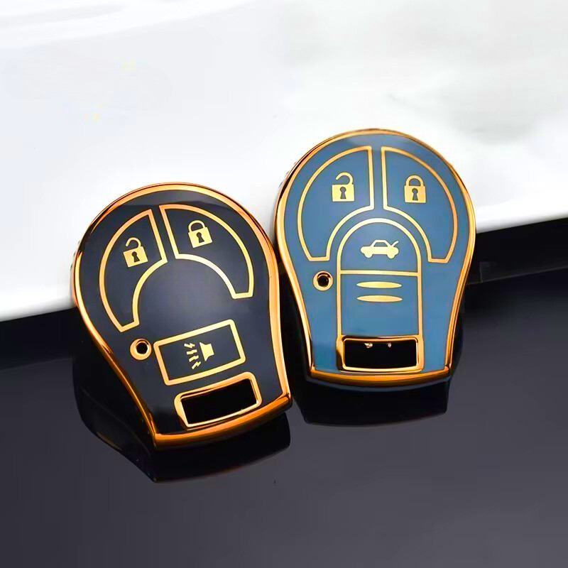 غطاء مفتاح Nissan Juke, Micra, Qashqai, March, Rogue, Maxima, Terrano, Cube, Pathfinder, Altima, Sentra, Tiida (3 Button)