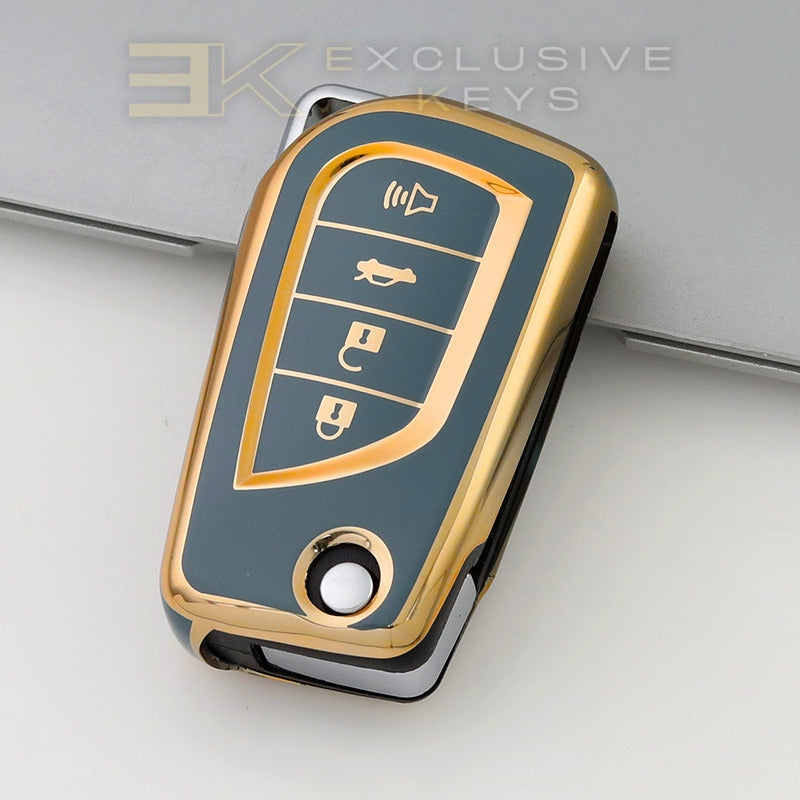 Étui pour Toyota Hilux, Yaris, RAV4, Corolla, Avensis, Aygo, Verso, Scion TC and Auris (4 Buttons)