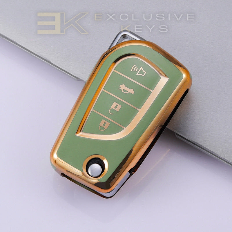 Étui pour Toyota Hilux, Yaris, RAV4, Corolla, Avensis, Aygo, Verso, Scion TC and Auris (4 Buttons)