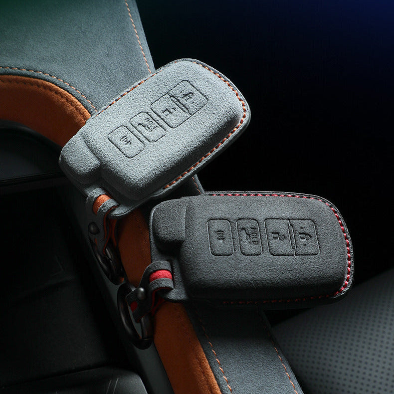 Toyota Key Fob Cover — Official Alcántara® | Yaris Cross, Corolla Cross, Veloz & More (4 Buttons)