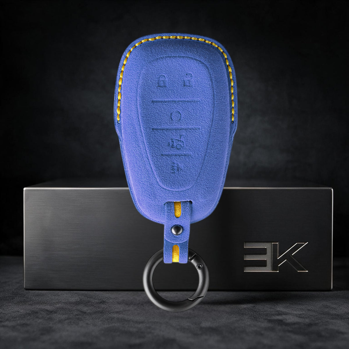 Chevrolet & GMC Key Fob Cover — Official Alcántara® | Camaro, Silverado, Tahoe, Suburban, Malibu, Equinox, Traverse, Corvette & More (5 Buttons)