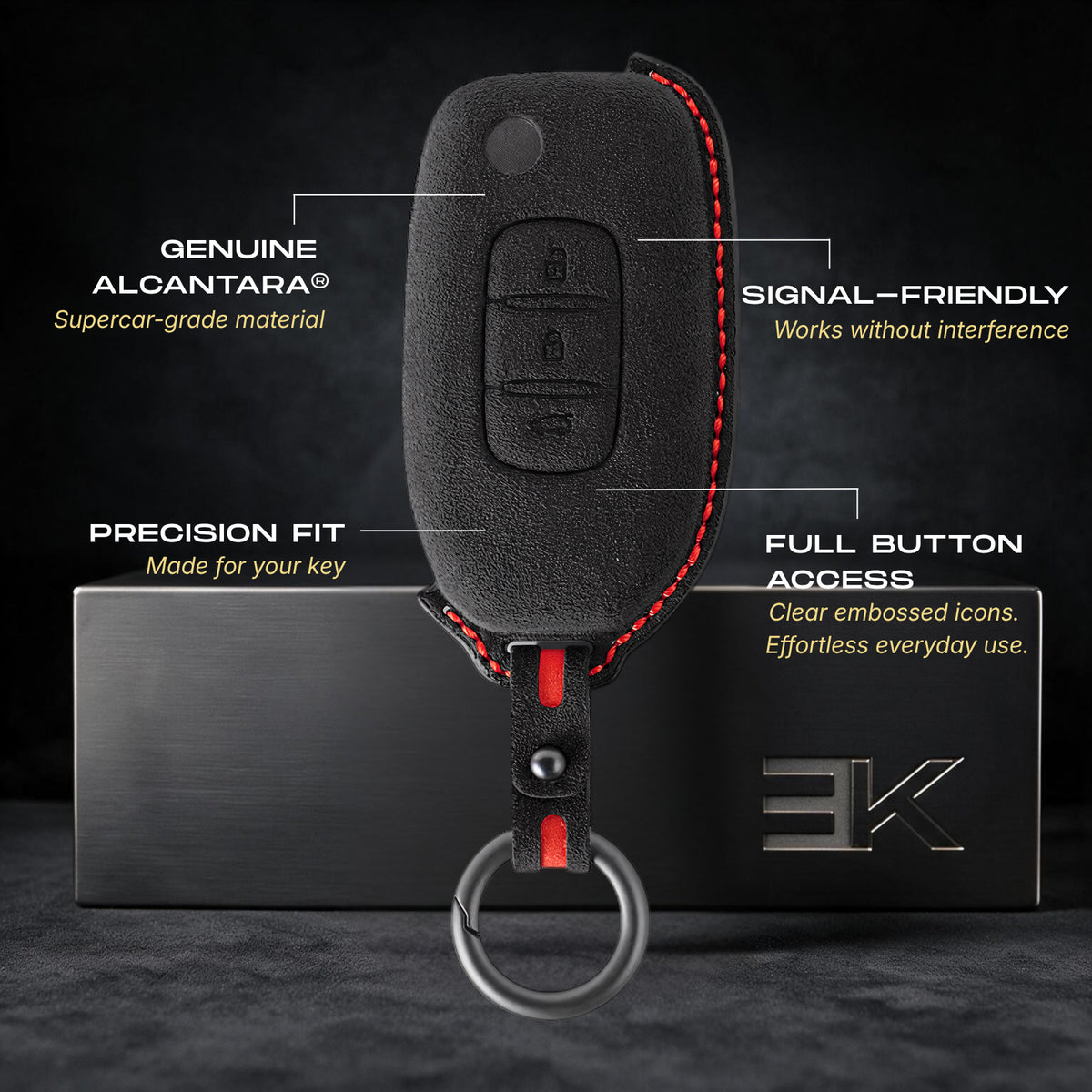 Renault Key Fob Cover — Official Alcántara® | Zoe, Megane E-Tech, Master & More