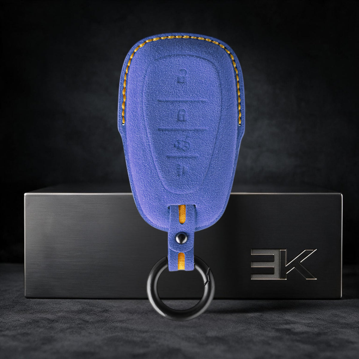 Chevrolet Key Fob Cover — Official Alcántara® | Camaro, Silverado, Tahoe, Suburban, Malibu, Equinox, Traverse, Corvette & More (4 Buttons)
