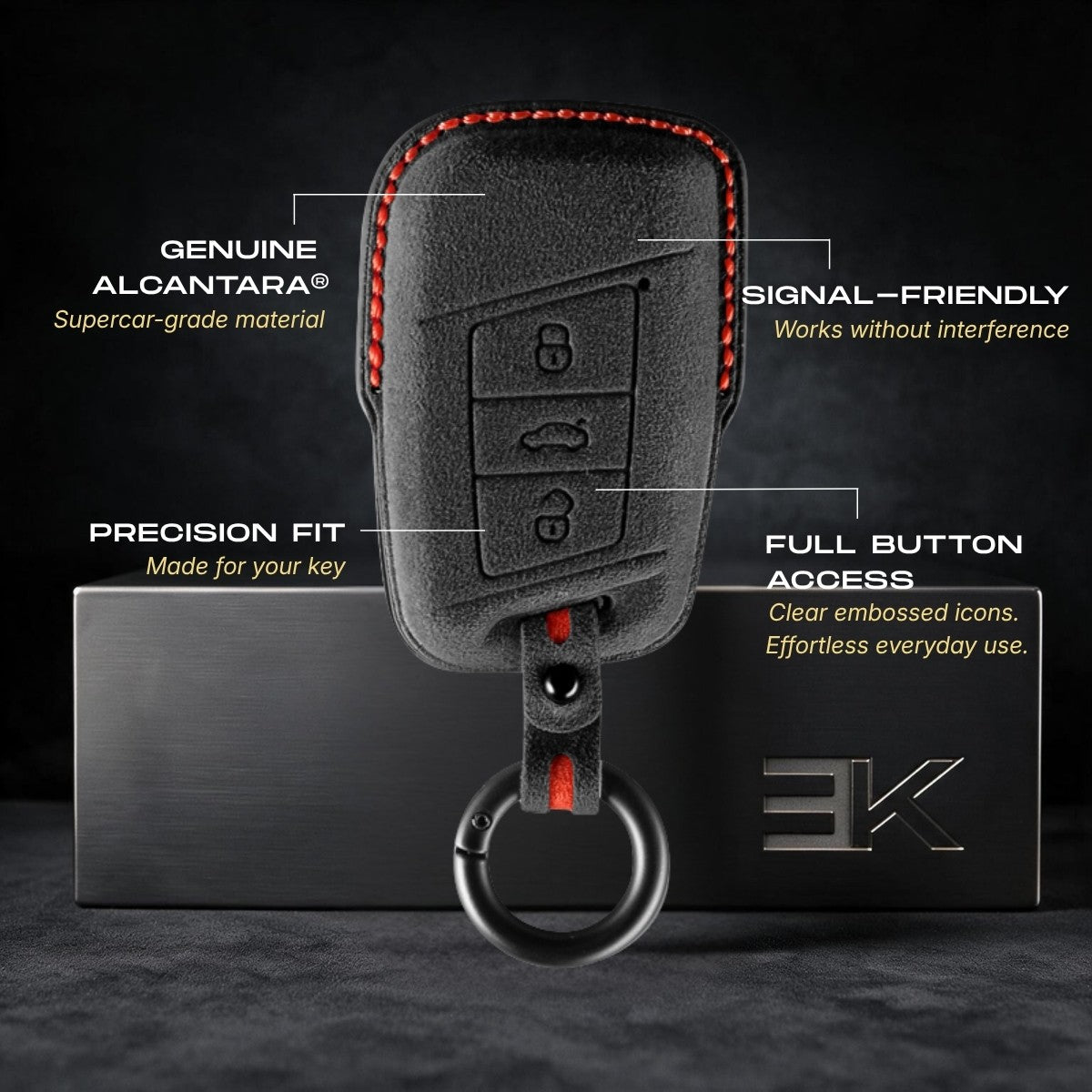Volkswagen, Skoda & SEAT Key Fob Cover — Official Alcántara® | Touareg, Karoq, Tarraco & More