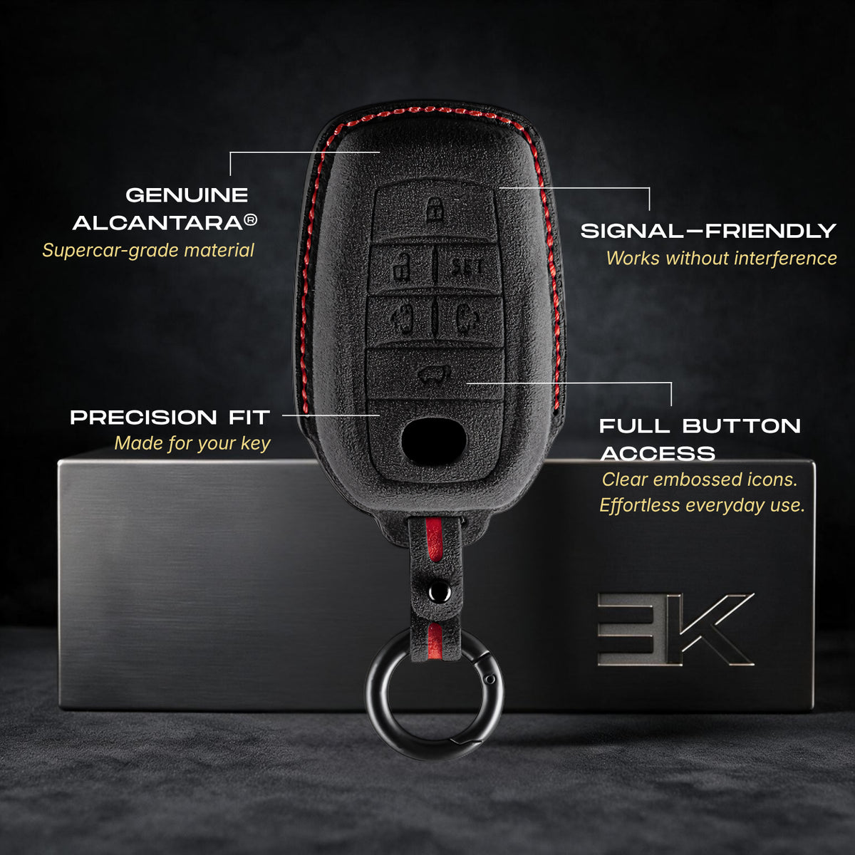 Toyota Key Fob Cover — Official Alcántara® | bZ4X, bZ3, Prius Plus & More