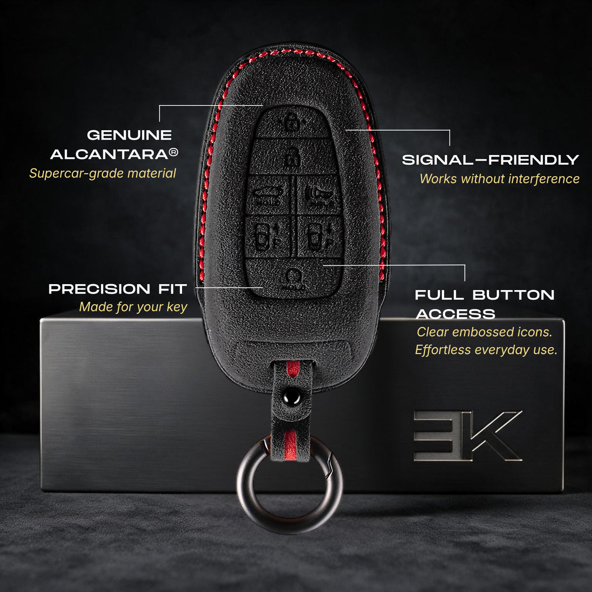 Hyundai Key Fob Cover — Official Alcántara® | Palisade, Santa Fe, Tucson & More