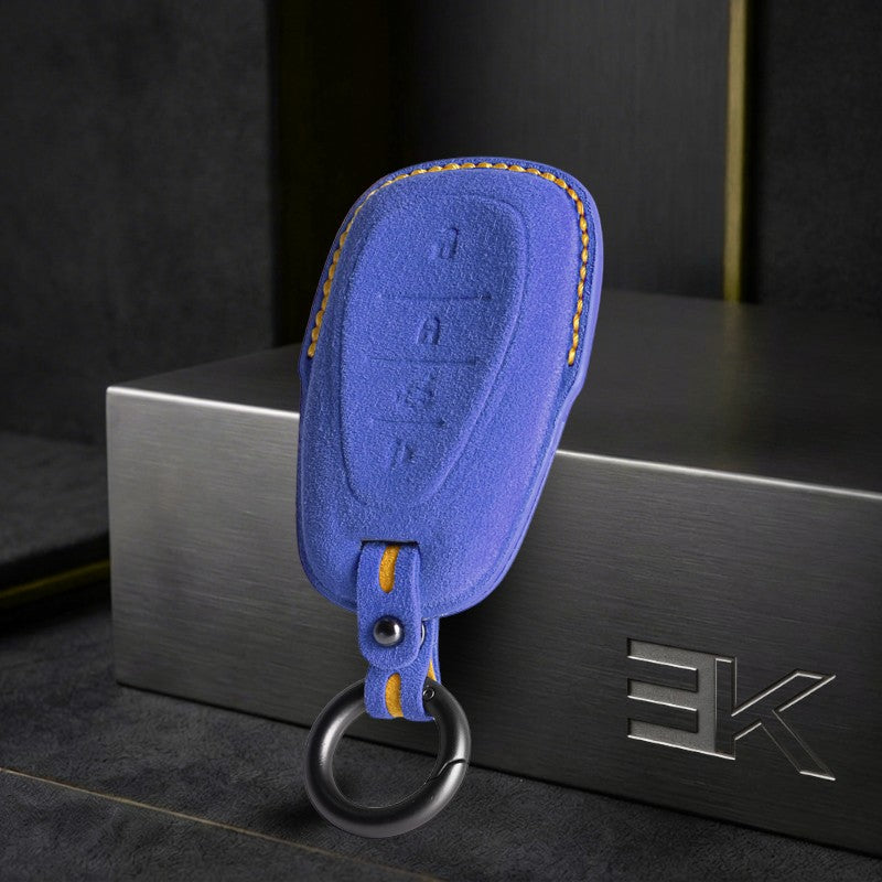Chevrolet Key Fob Cover — Official Alcántara® | Camaro, Silverado, Tahoe, Suburban, Malibu, Equinox, Traverse, Corvette & More (4 Buttons)
