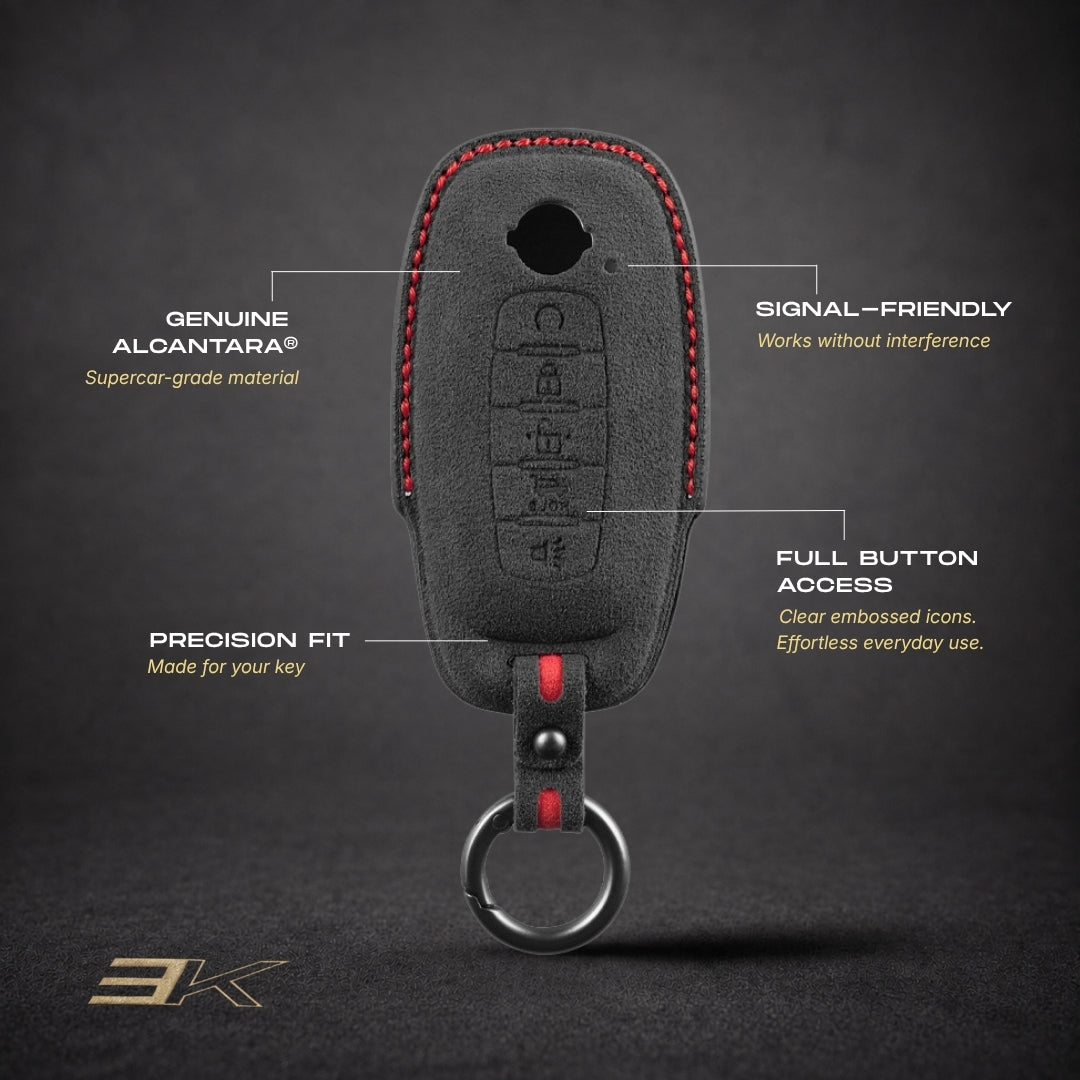 Funda Nissan — Alcántara® Oficial | X-Trail, Qashqai, Rogue & More (5 Buttons)
