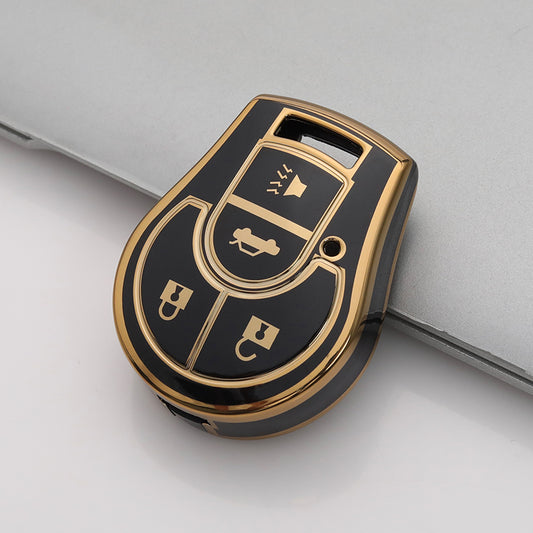 Étui pour Nissan Juke, Micra, Qashqai, March, Rogue, Maxima, Terrano, Cube, Pathfinder, Altima, Sentra, Tiida (4 Button)