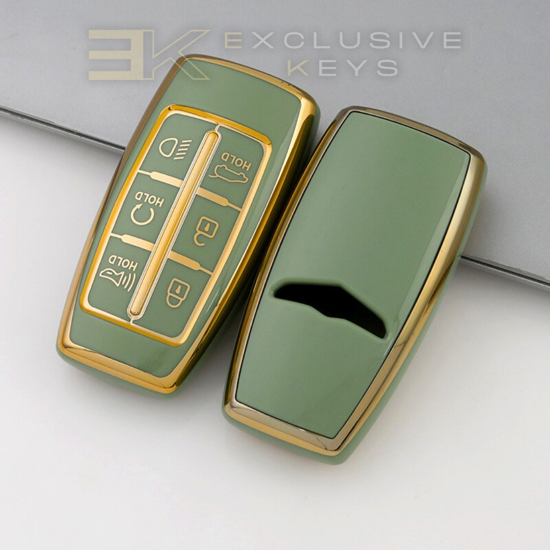 Genesis 6-Botón Key Fob Cover – Panic & Remote Start Version