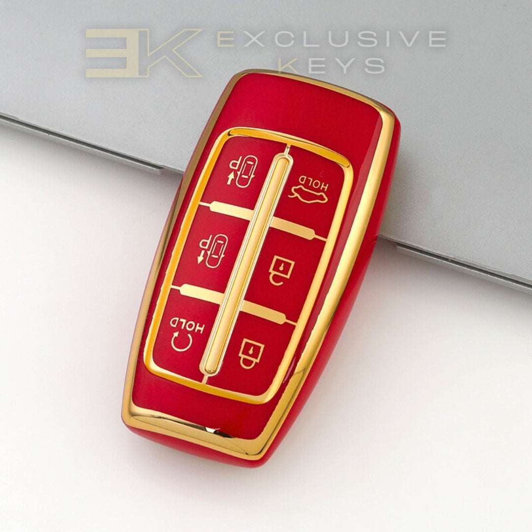 Genesis 6-Taste Key Fob Cover – Remote Start & Parking Assist Version