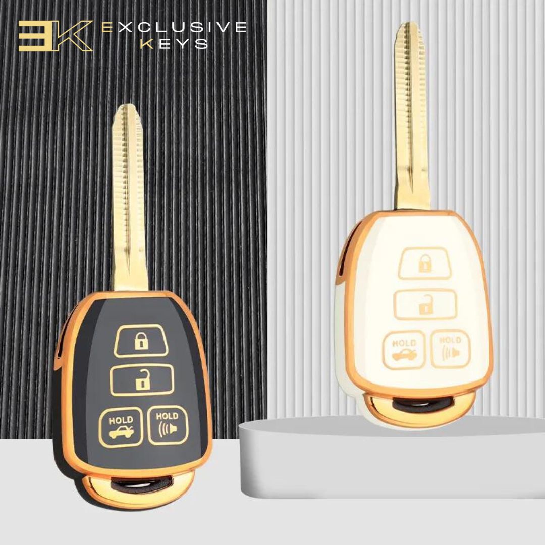 Étui pour Toyota Prius, Corolla, Yaris, Avensis, Camry y RAV4 (4 buttons) (2012, 2013, 2014, 2015, 2016, 2017, 2018)