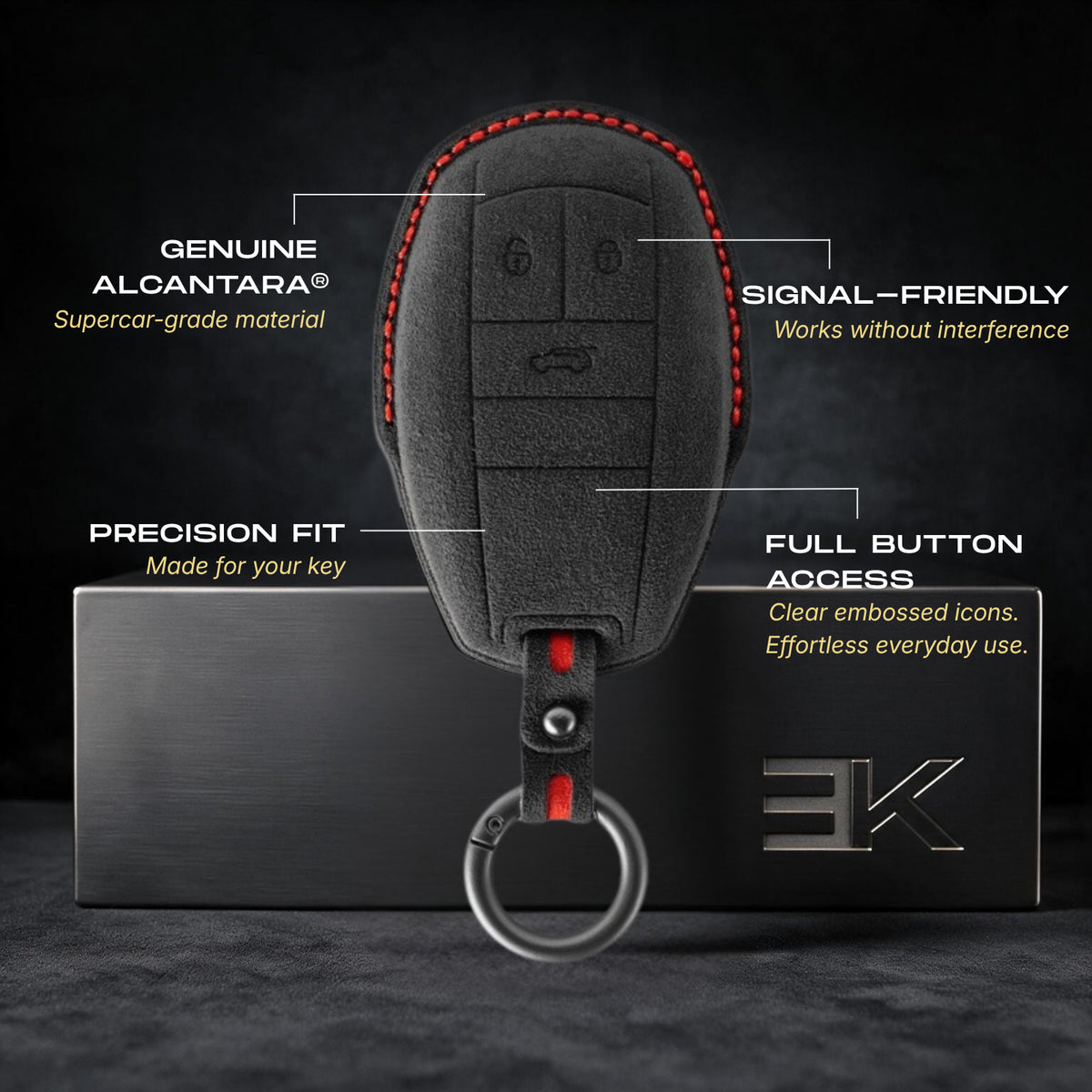 Bentley Key Fob Cover — Official Alcántara® | Bentayga, Mulsanne & More (3 Buttons)