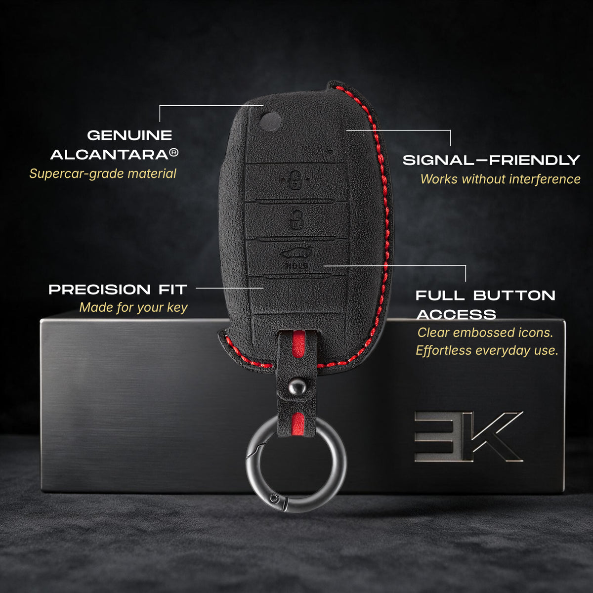 Kia Key Fob Cover — Official Alcántara® | K5, K8, Stinger & More