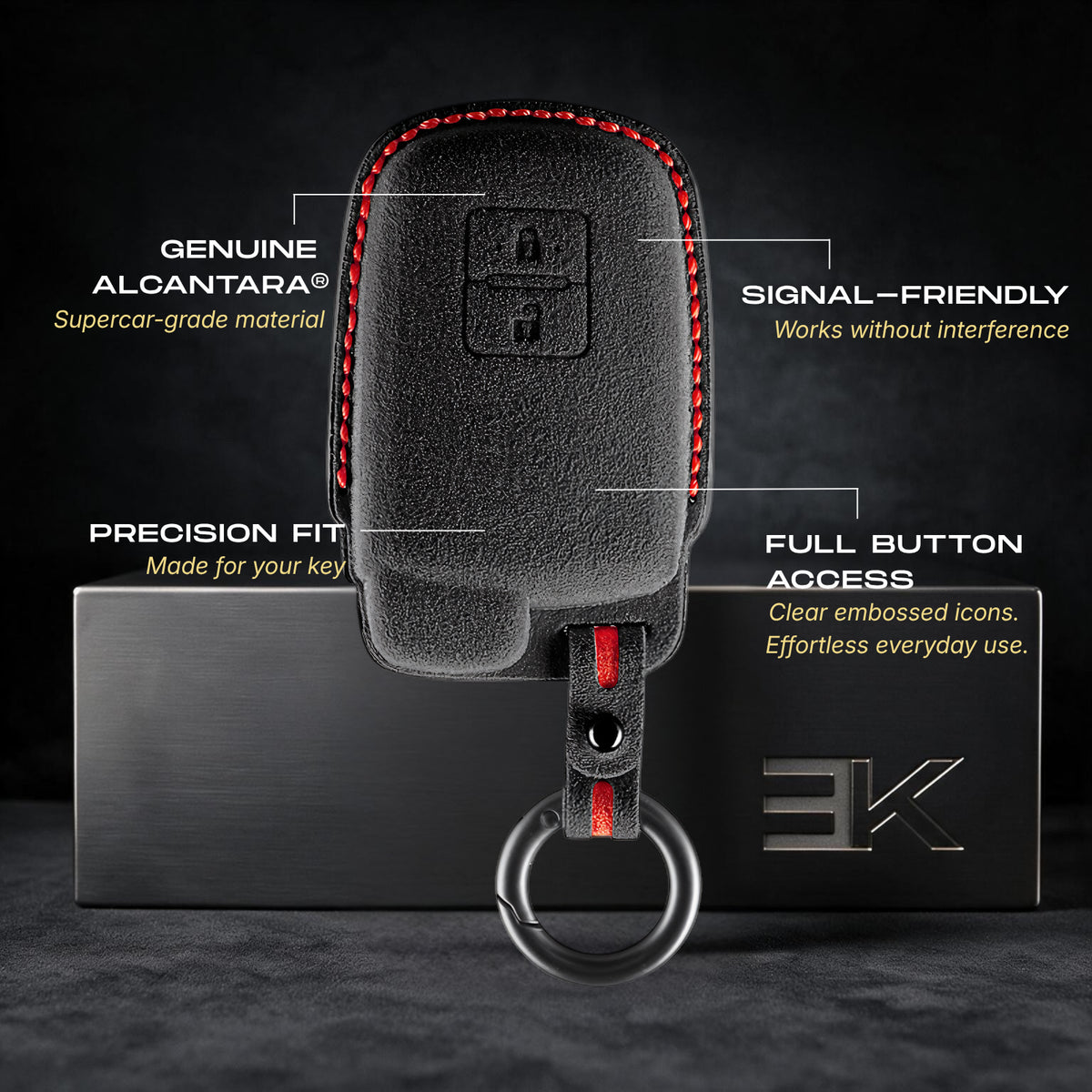 Toyota Key Fob Cover — Official Alcántara® | Yaris Cross, Corolla Cross, Veloz & More