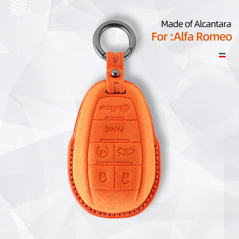 Alfa Romeo Anahtar Kılıfı — Resmi Alcántara® | Giulietta, Tonale, 4C & More