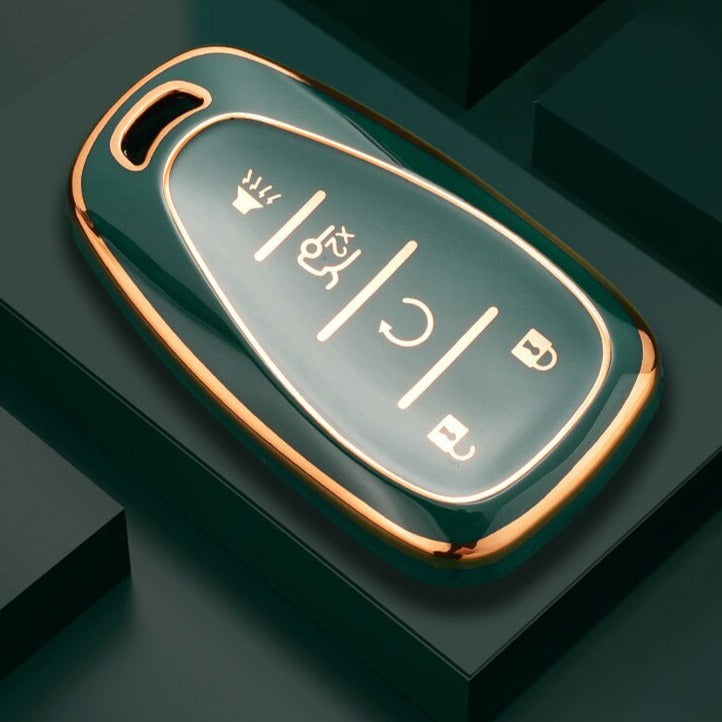 غطاء مفتاح Chevrolet Chevy, Camaro, Cruze, Malibu, Sonic, Volt, Tracker, Spark, Bolt y Trax (5 Buttons)