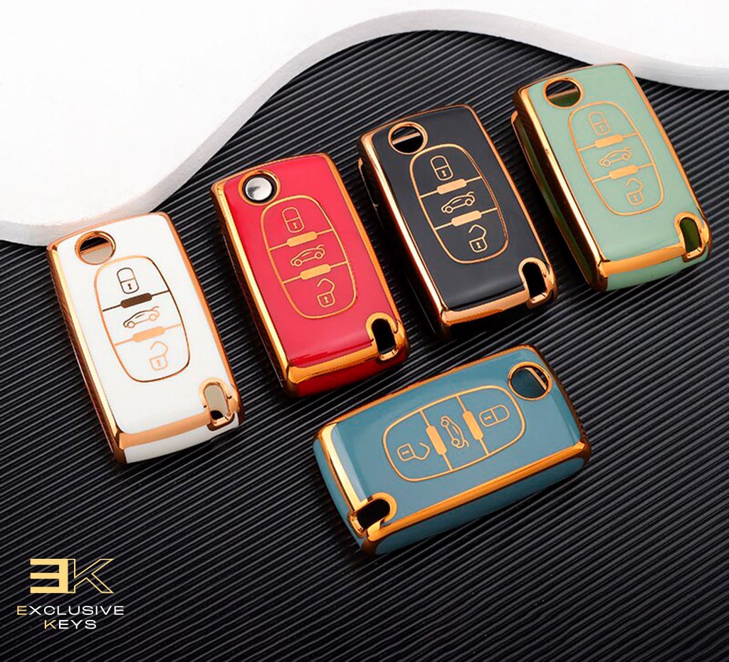Cover voor Peugeot 107, 207, 307, 308, 407, 607, 3008, 5008 (2 Buttons)