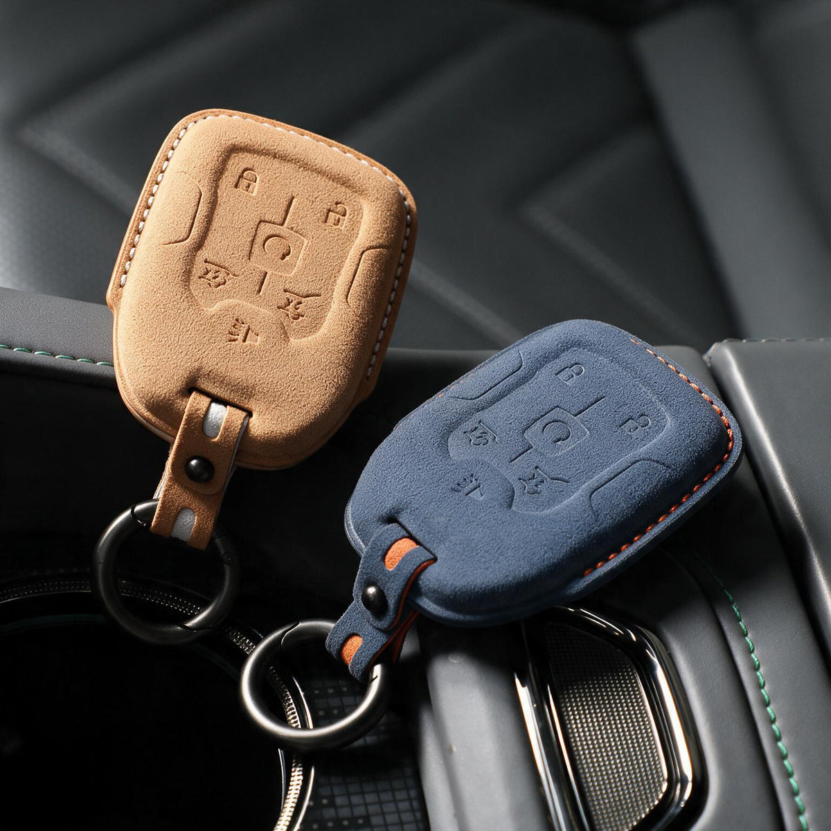 Chevrolet & GMC Schlüsselhülle — Offizielle Alcántara® | Silverado, Suburban, Yukon Denali & More (6 Buttons)