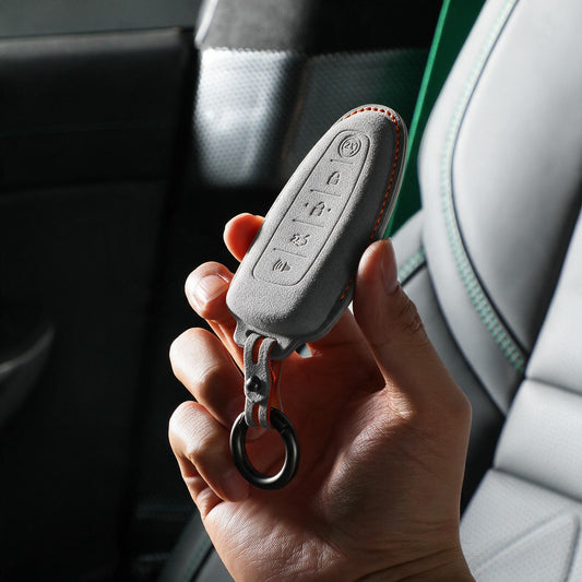 Ford Key Fob Cover — Official Alcántara® | F-150, Explorer, Bronco & More (5 Buttons Slim)