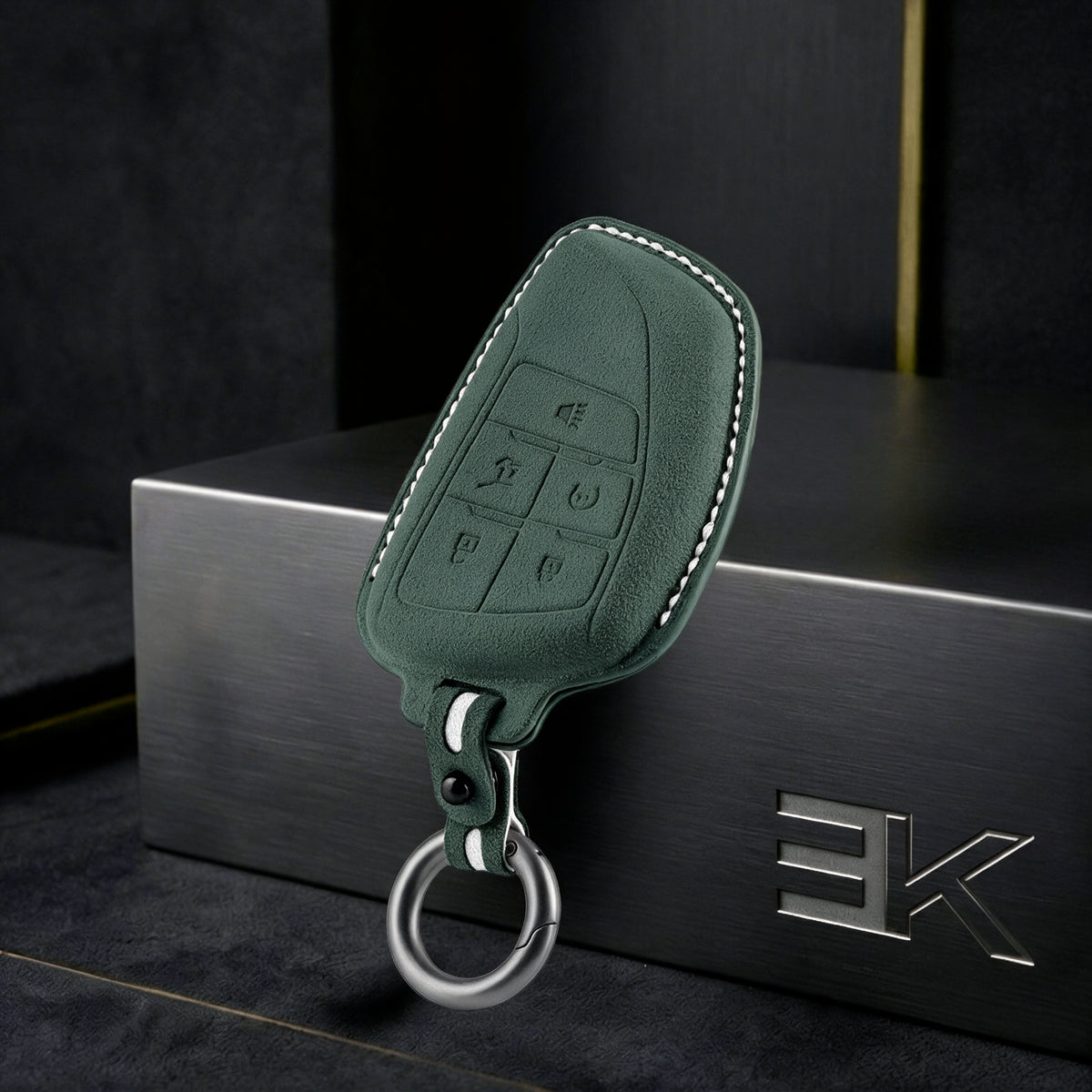 GMC · Chevrolet Key Fob Cover — Official Alcántara® | Sierra, Tahoe, Yukon & More (5 Buttons)