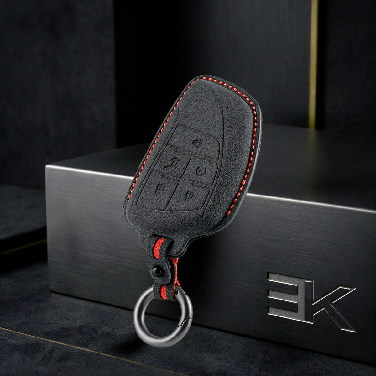 GMC · Chevrolet Key Fob Cover — Official Alcántara® | Sierra, Tahoe, Yukon & More (5 Buttons)