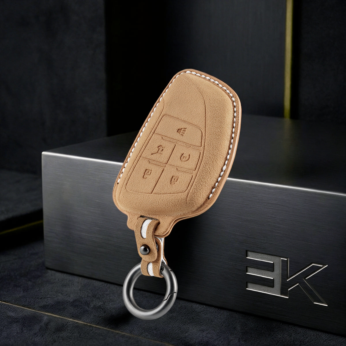GMC · Chevrolet Key Fob Cover — Official Alcántara® | Sierra, Tahoe, Yukon & More (5 Buttons)