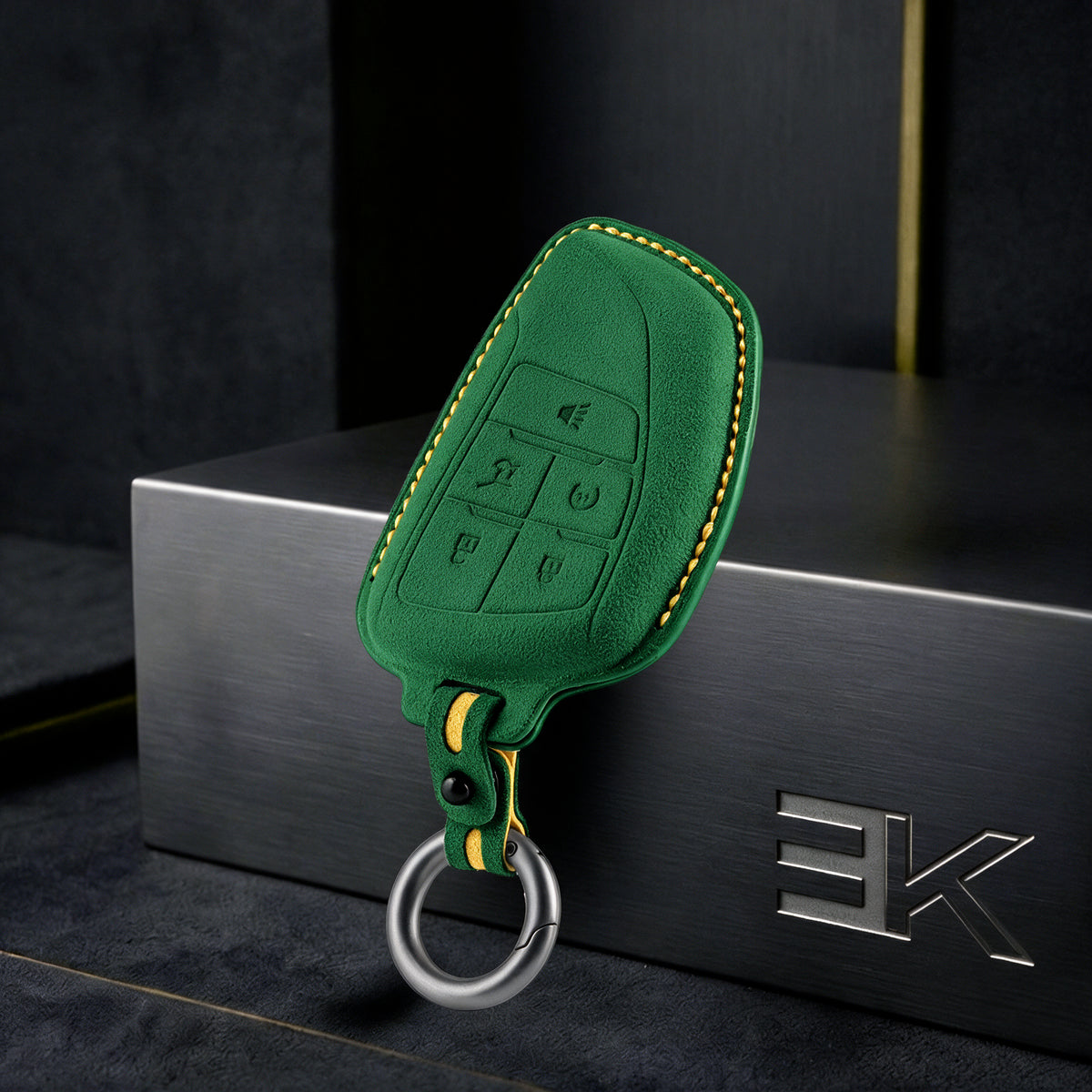GMC · Chevrolet Key Fob Cover — Official Alcántara® | Sierra, Tahoe, Yukon & More (5 Buttons)
