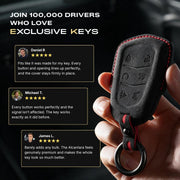 Cadillac Schlüsselhülle — Offizielle Alcántara® | Escalade, Escalade IQ, Lyriq & More (6 Buttons)